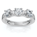 3/4Ct Jade Diamond Wedding Stackable Ring 14k Gold or Platinum Lab Grown