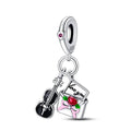Romantic Serenade Violin and Rose Dangle Charm