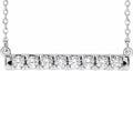 1/2Ct Bar Diamond Pendant Necklace in 14k White or Yellow Gold Lab Grown