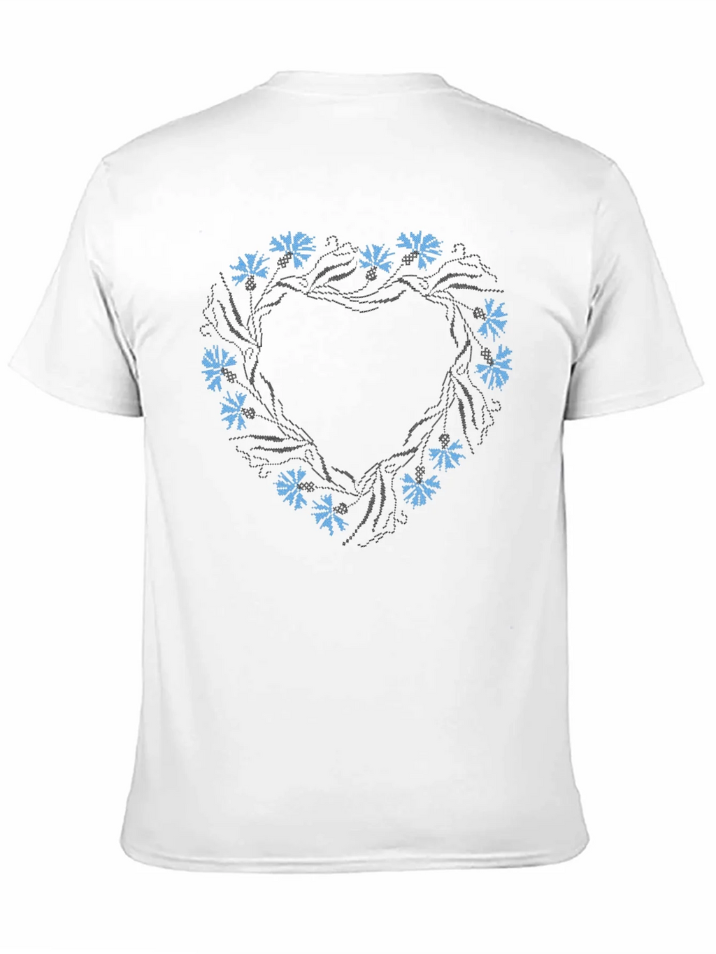 Floral Wreath Black T-Shirt