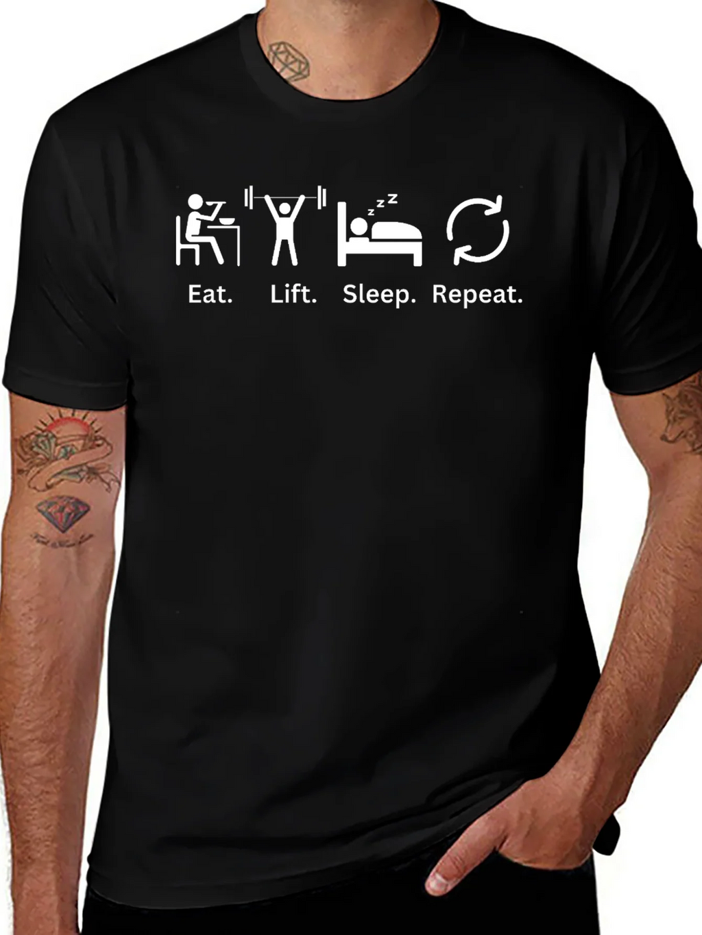 Eat Lift Sleep Repeat Fitness T-Shirt