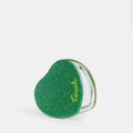 NWT Coach Military Green Glitter Heart Compact Mirror