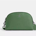 NWT Coach Leather Medium Madi Crossbody Bag In Silver/Soft Green