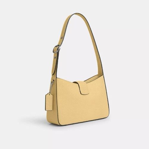 NWT Coach Leather Eliza Shoulder Bag In Soft Yellow
