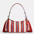 NWT Coach Teri Shoulder Bag In Coated Canvas & Leather In Red/Multi