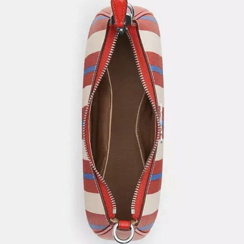 NWT Coach Teri Shoulder Bag In Coated Canvas & Leather In Red/Multi