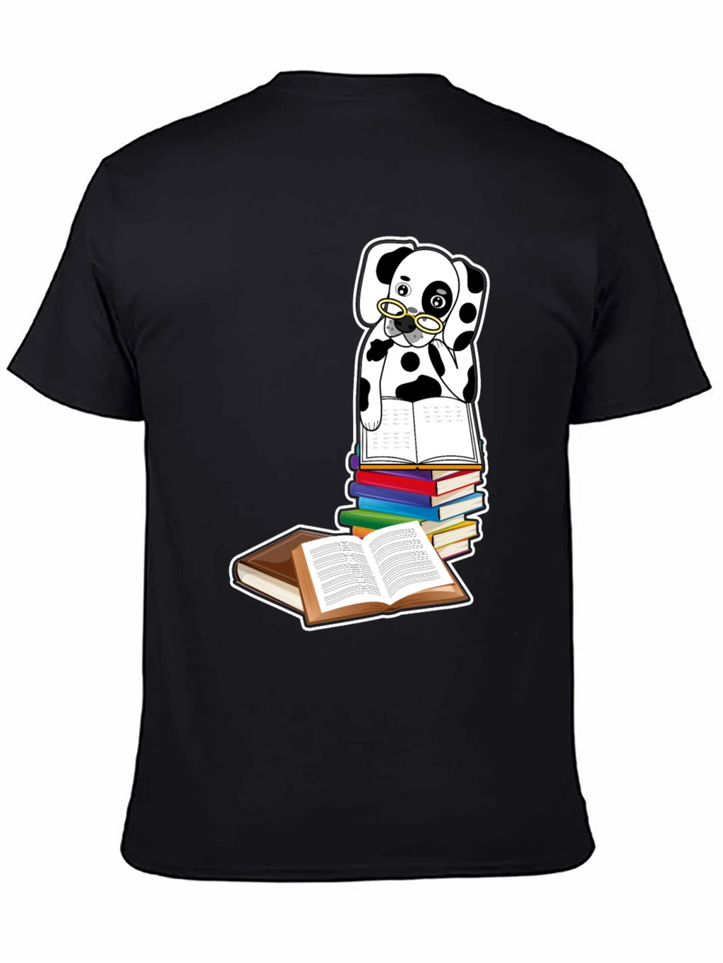 Dalmatian Dog Reading Books T-Shirt