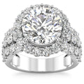 Certified 5Ct Diamond Multi Row Engagement Ring 14k Gold Lab Grown
