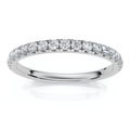 1/4Ct Pave Diamond Wedding Ring 14k Gold or Platinum Anniversary Band Lab Grown