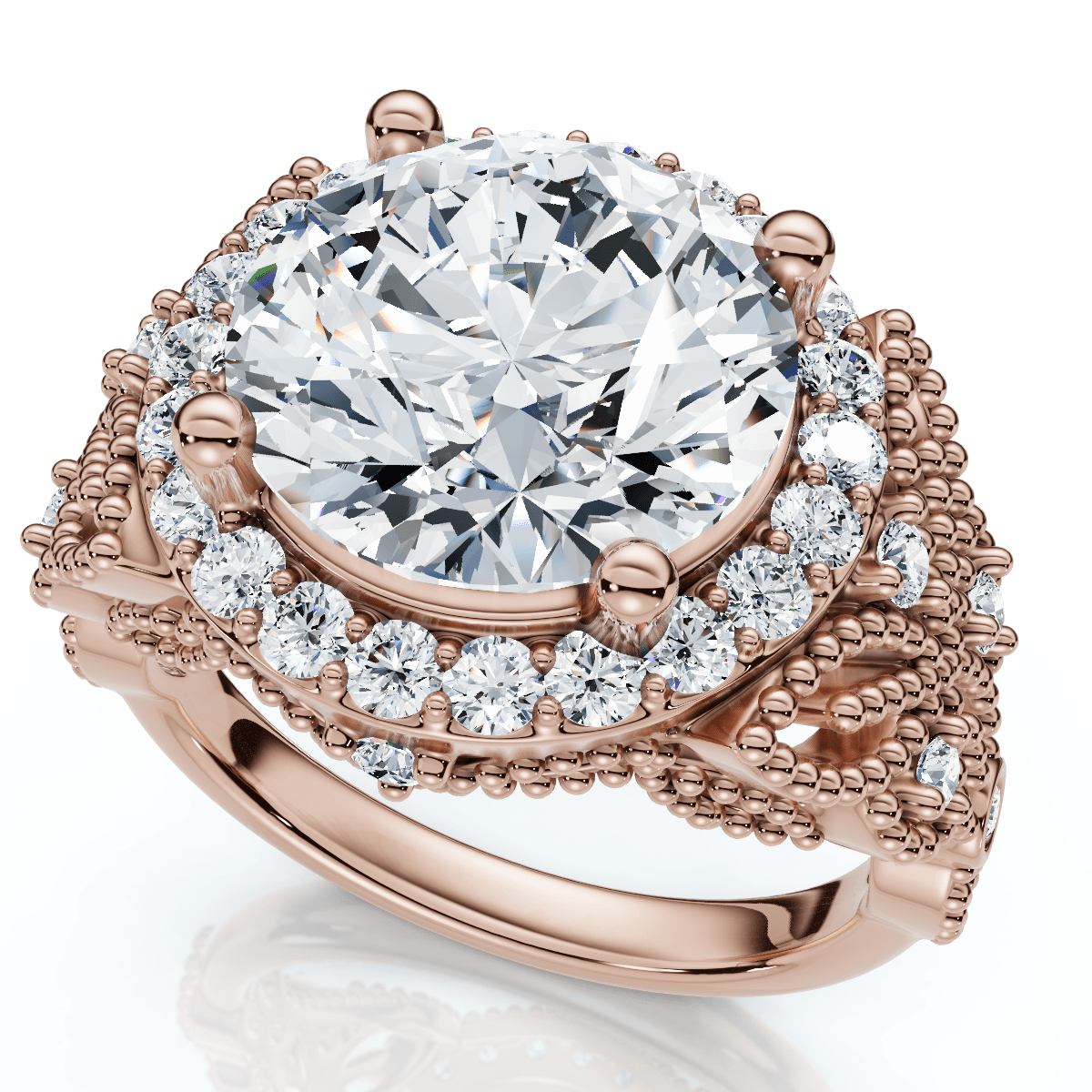 Certified 3 1/3Ct Diamond Engagement Ring 14k Gold or Platinum Lab Grown