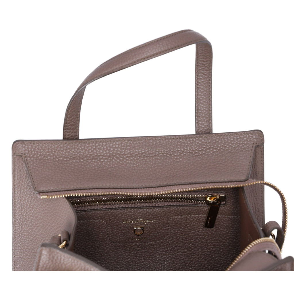 Salvatore Ferragamo Amy Handbag Gray Leather Small Crossbody