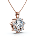 Certified 3.25Ct Diamond Pendant 14k Gold 18" Women's Necklace Lab Grown FG/VS