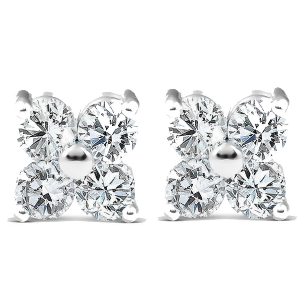 1/2ct Diamond Eight-Stone Studs 14K White Gold