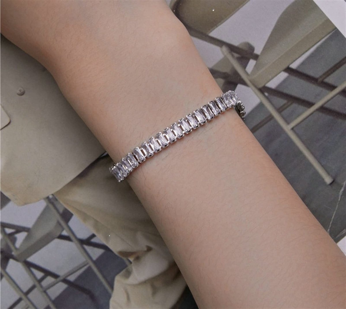 Shining Crystal Tennis Bracelet