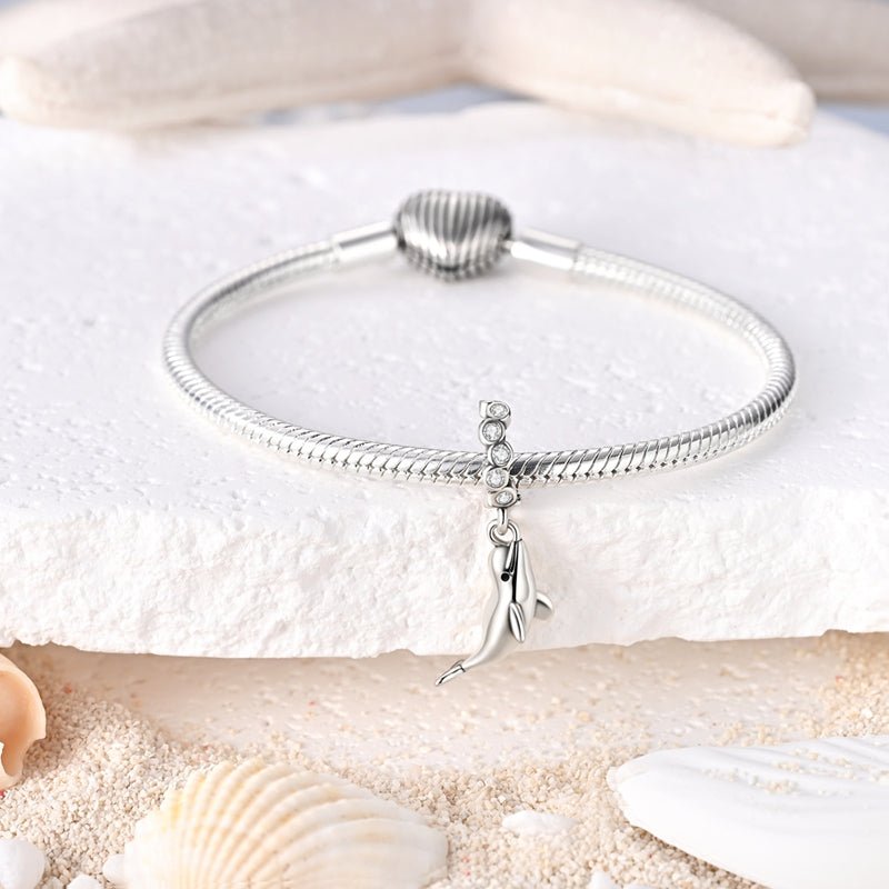 Silver Dolphin Dangle Charm