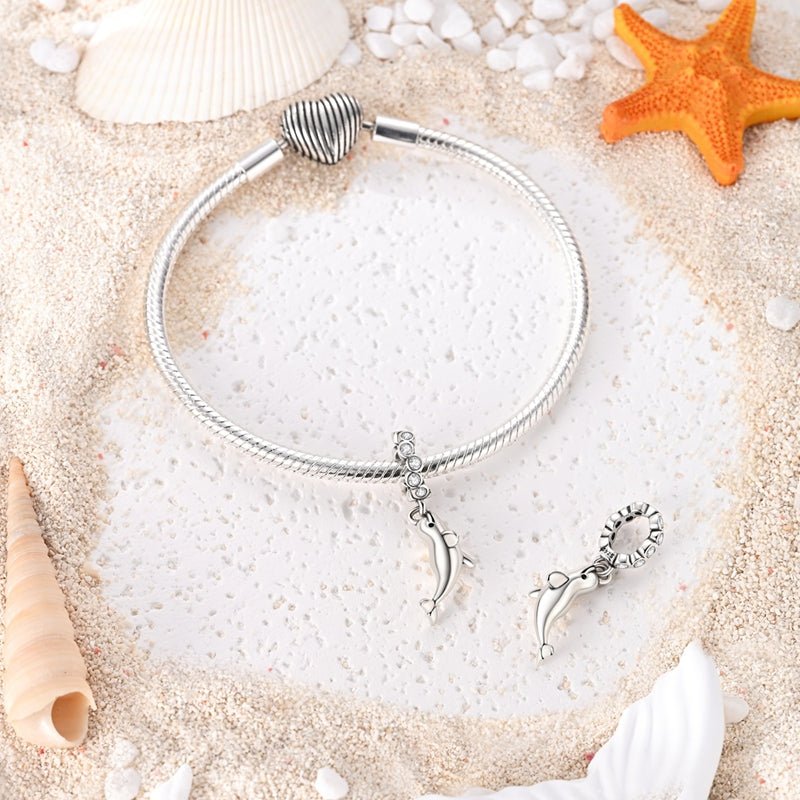 Silver Dolphin Dangle Charm