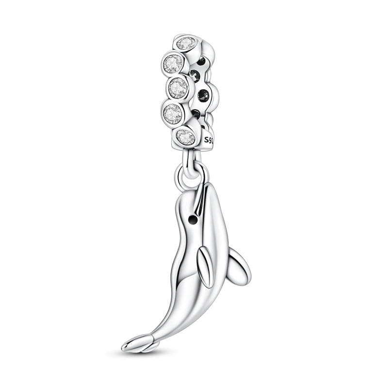 Silver Dolphin Dangle Charm