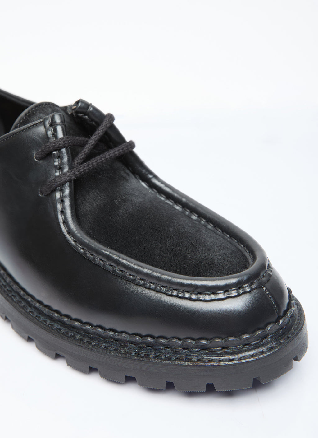 Saint Laurent Men Ponyhair Leather Loafers