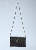 Saint Laurent Women Ysl Monogrammed Wallet Bag