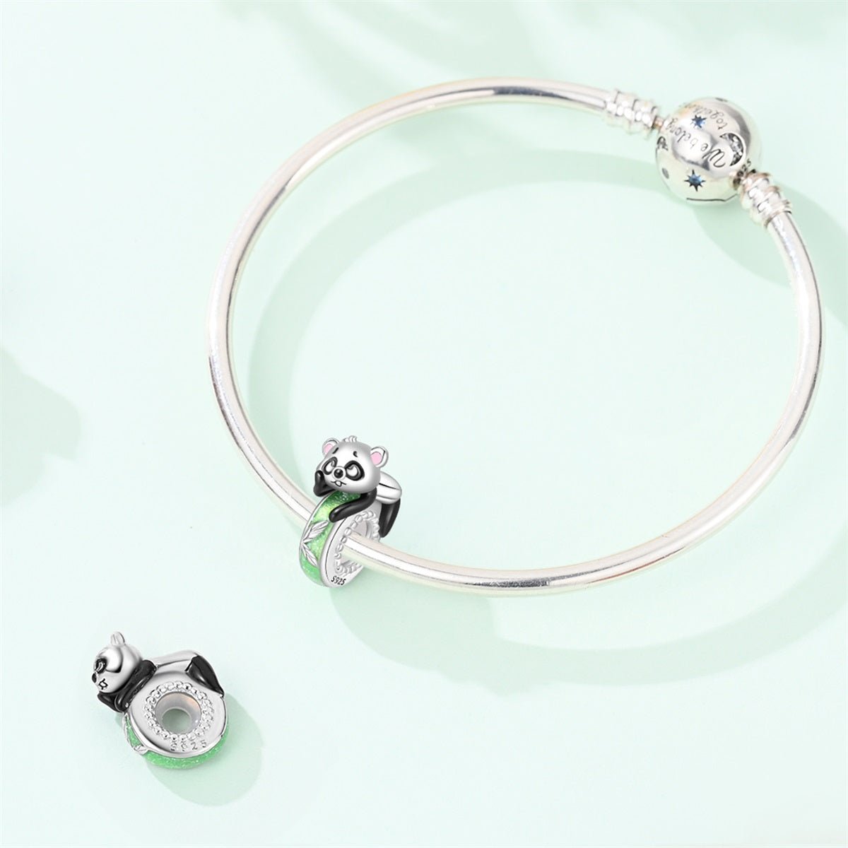 Sleeping Panda & Bamboo Glow Charm