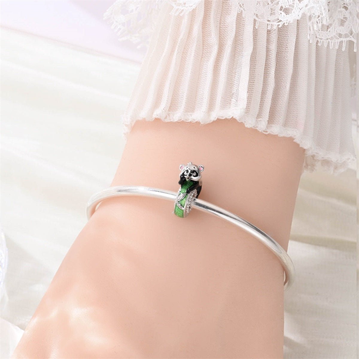 Sleeping Panda & Bamboo Glow Charm