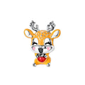 Smiling Deer with Red Heart Charm