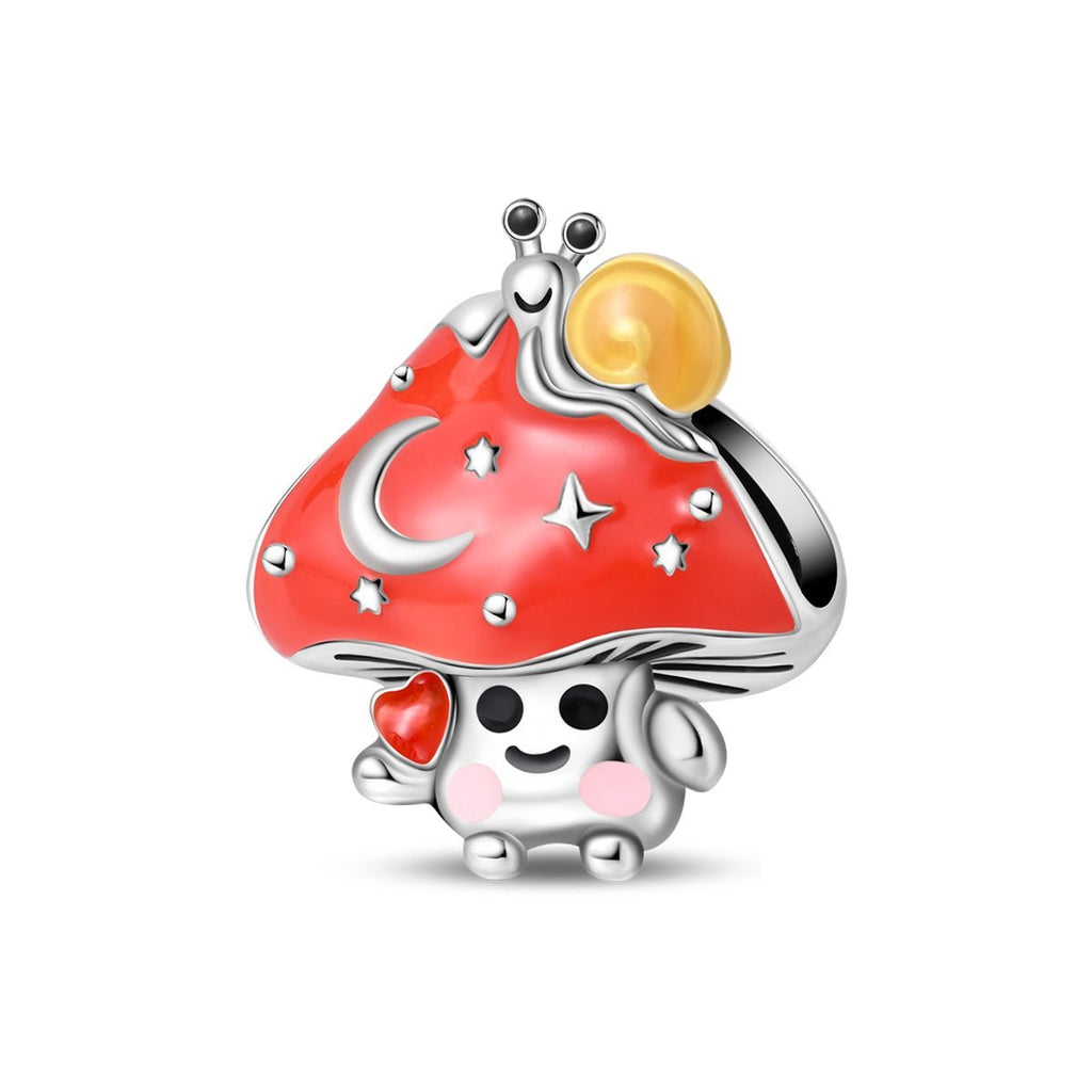 Snail on Magic Mushroom Charm