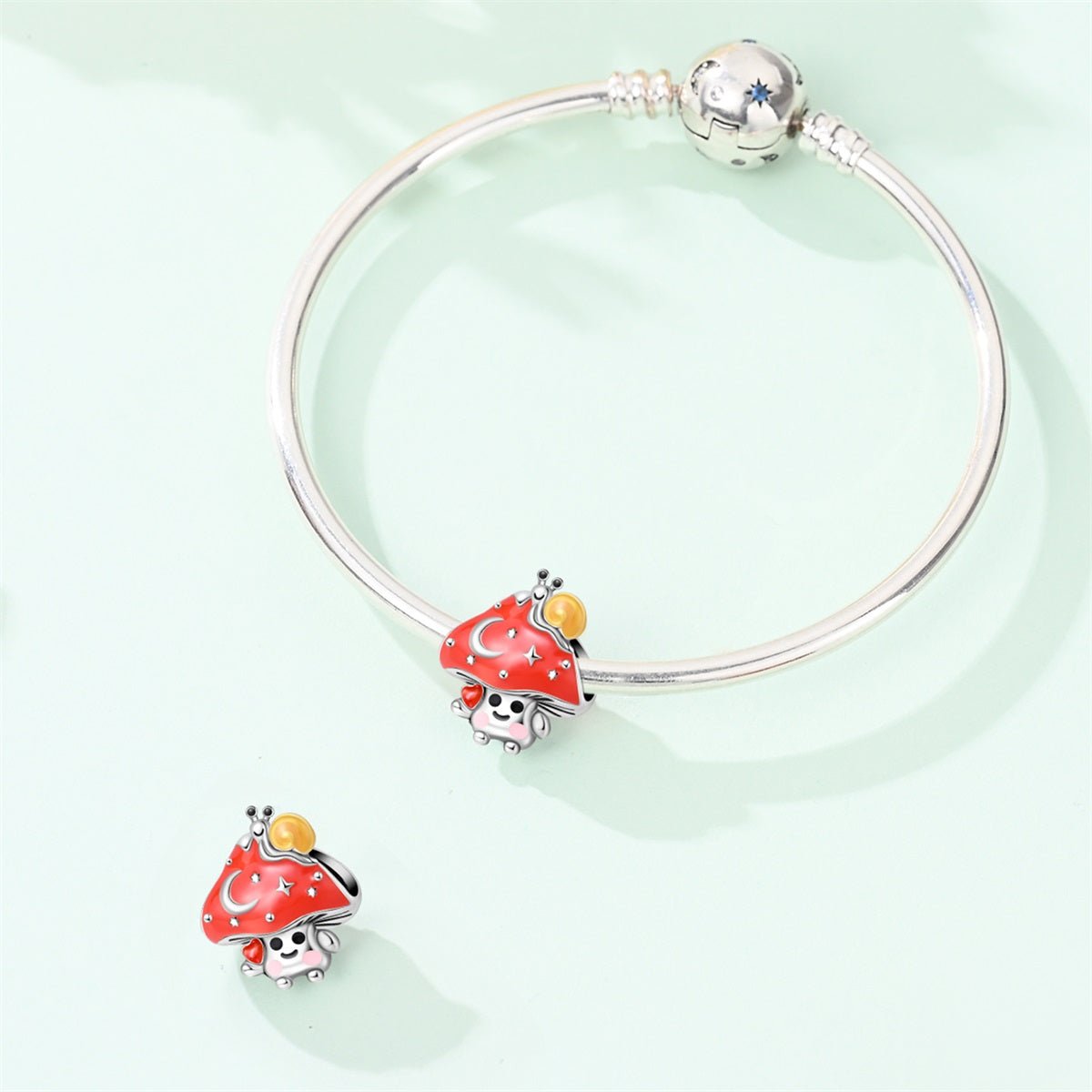 Snail on Magic Mushroom Charm