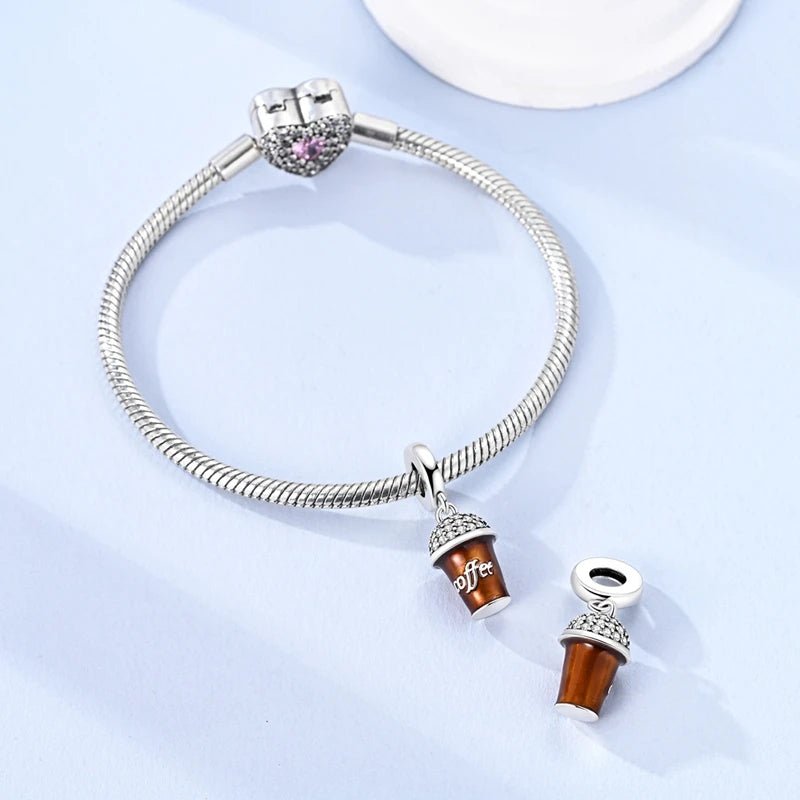 Sparkling Coffee Cup Dangle Charm