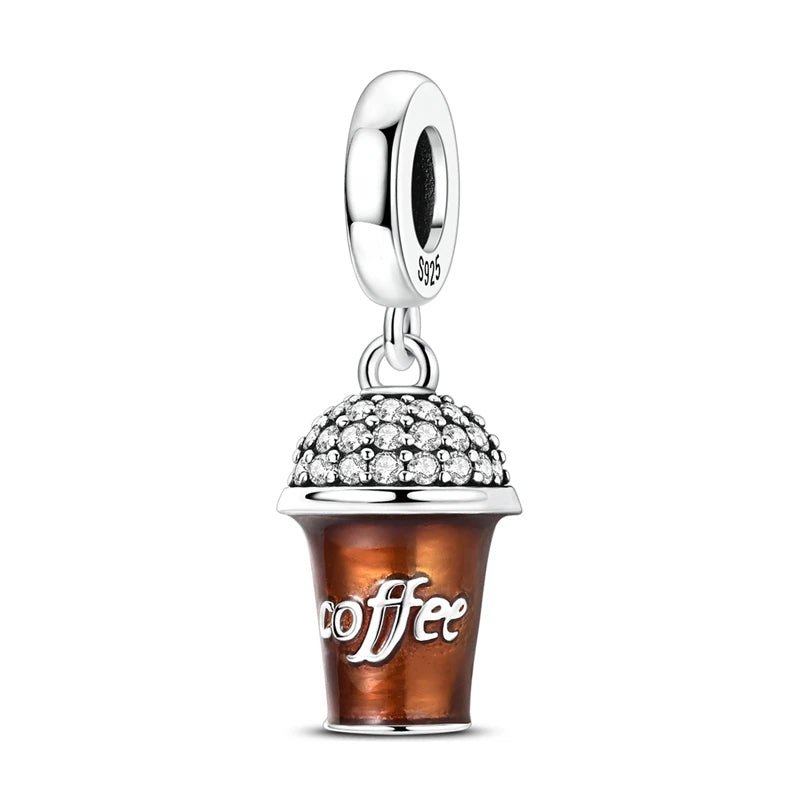 Sparkling Coffee Cup Dangle Charm