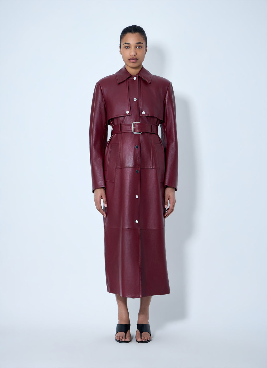 Sportmax Women Long Leather Coat