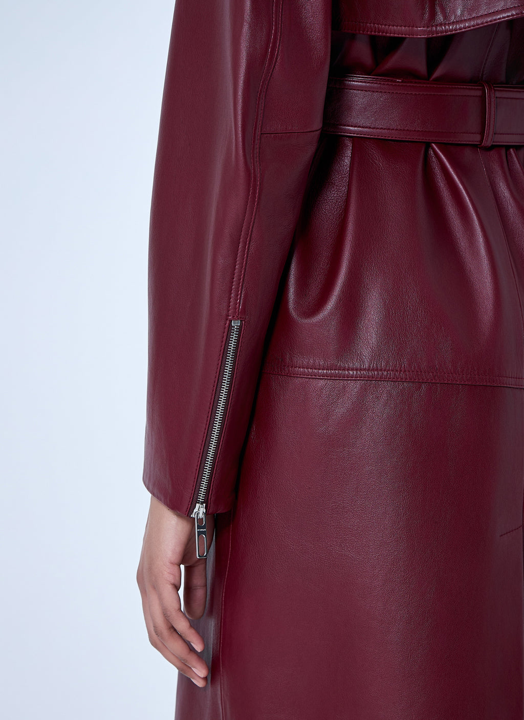 Sportmax Women Long Leather Coat