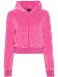 Balenciaga Women Velvet Zipped Hoodie
