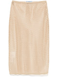 Prada Women Open-Knit Midi Skirt