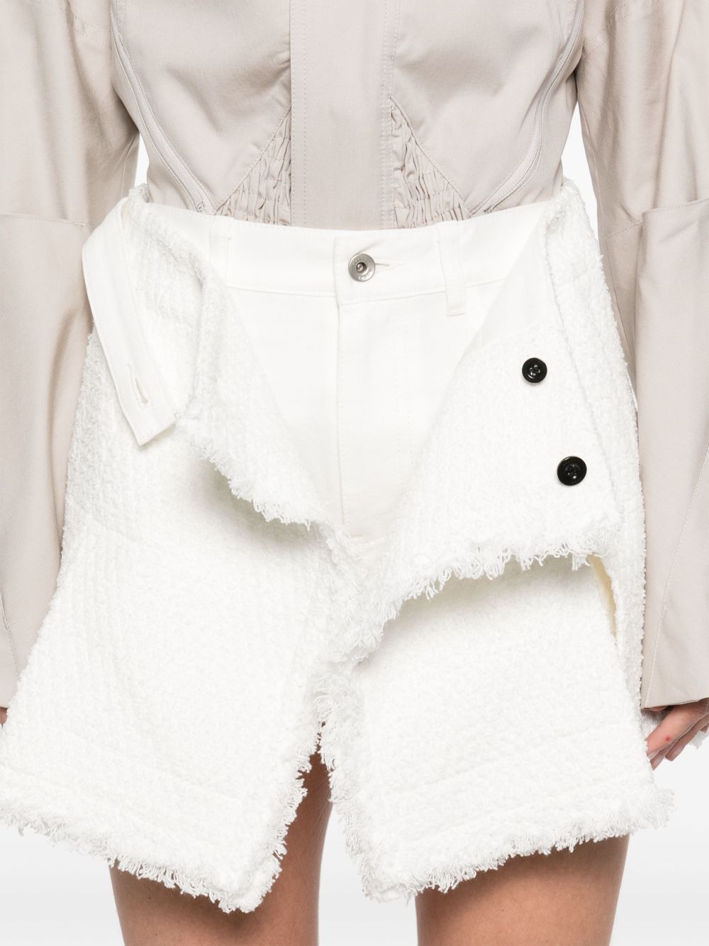 Sacai Women Denim Mix Shorts