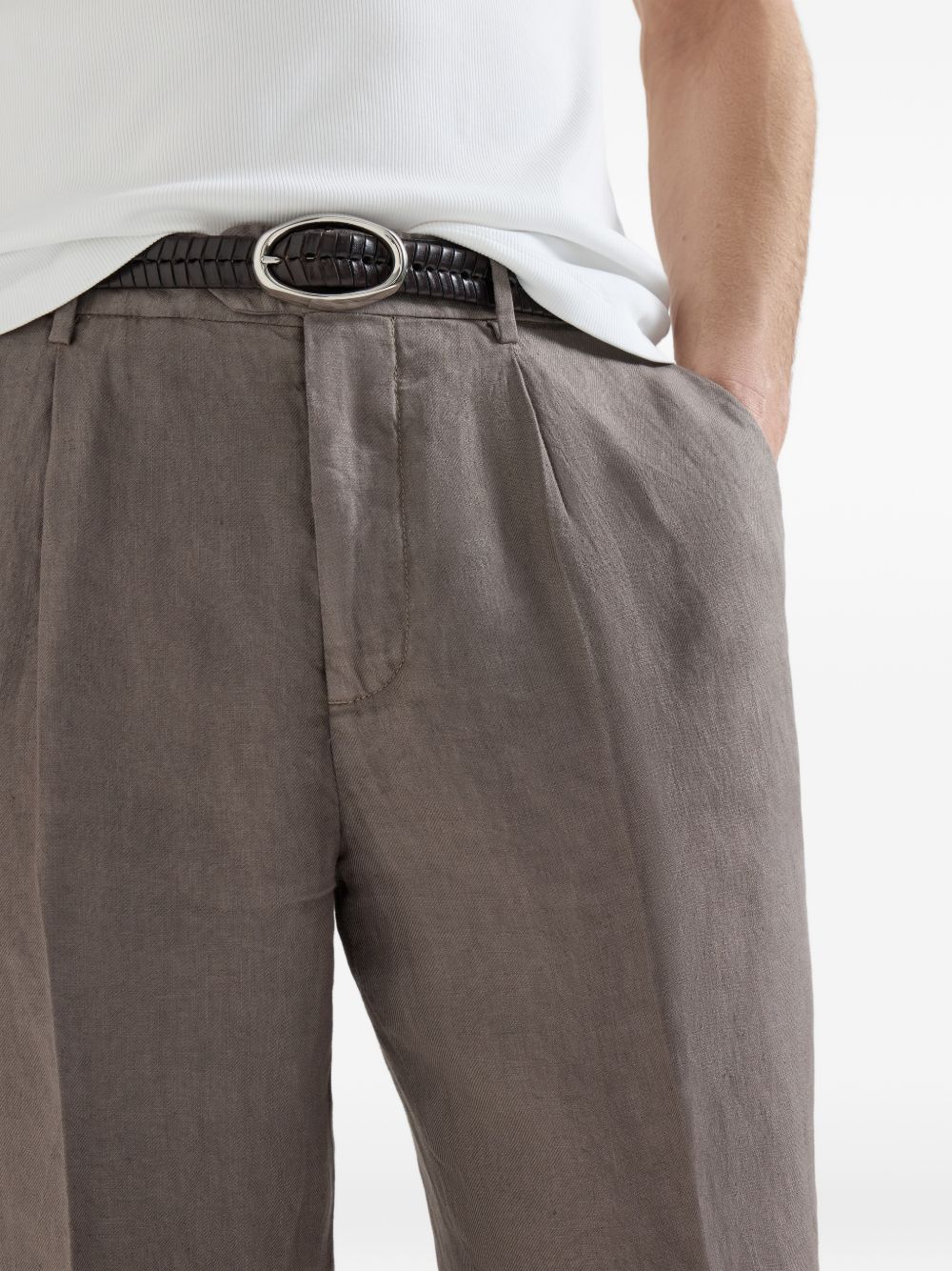 Brunello Cucinelli Men Linen Trousers
