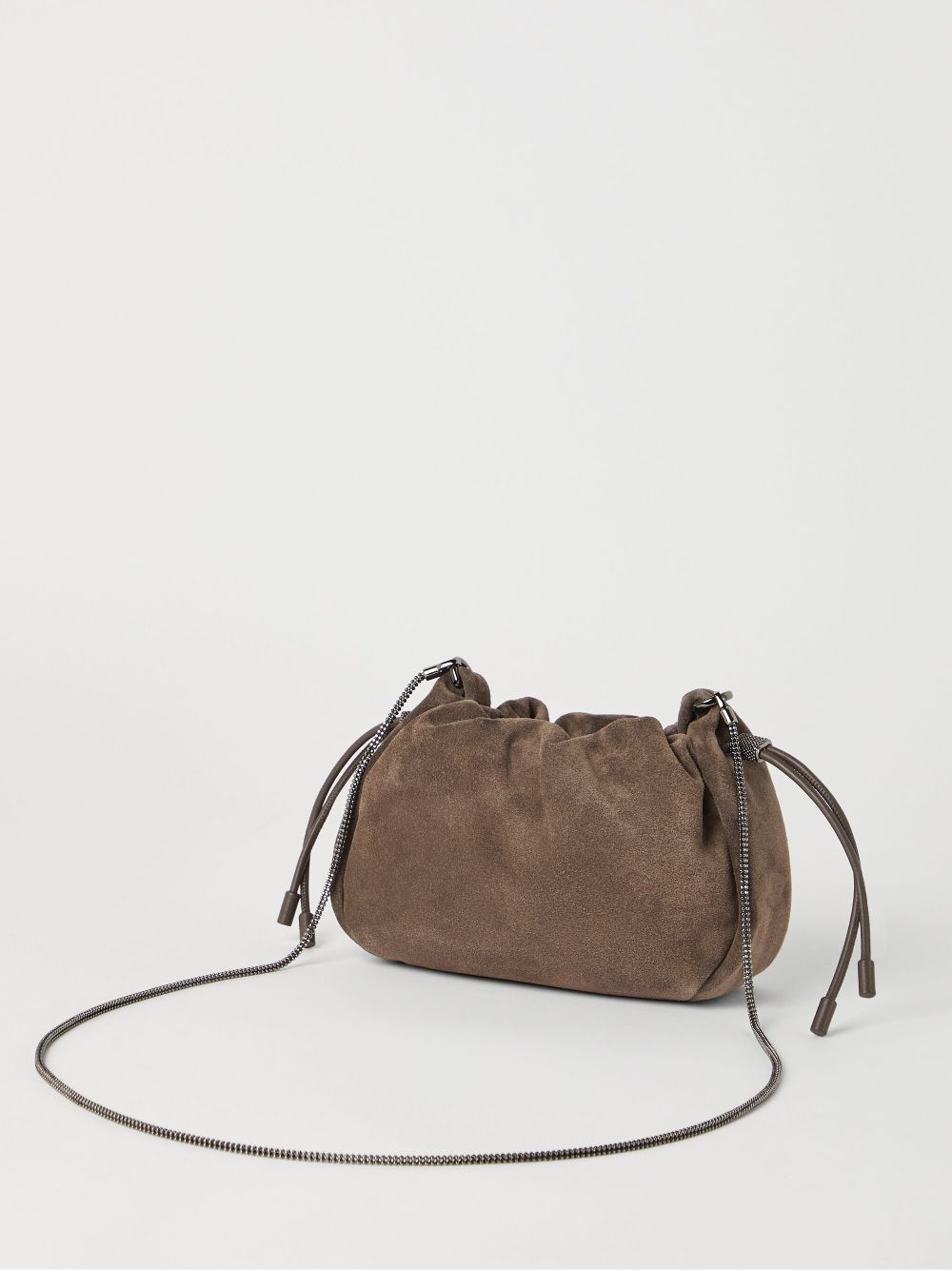 Brunello Cucinelli Women Mellow Mini Leather Bucket Bag