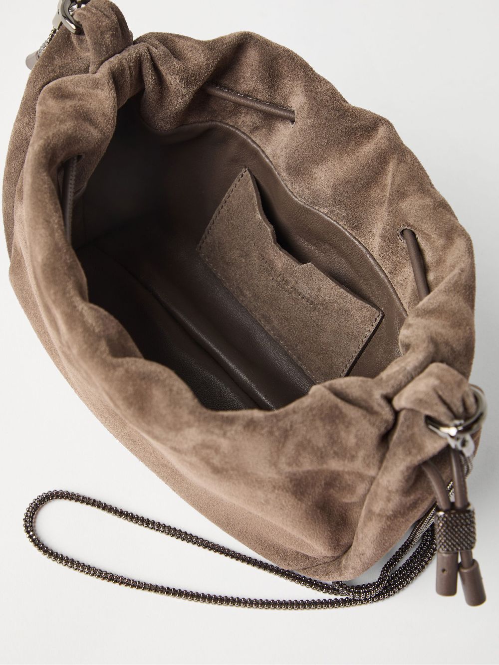 Brunello Cucinelli Women Mellow Mini Leather Bucket Bag