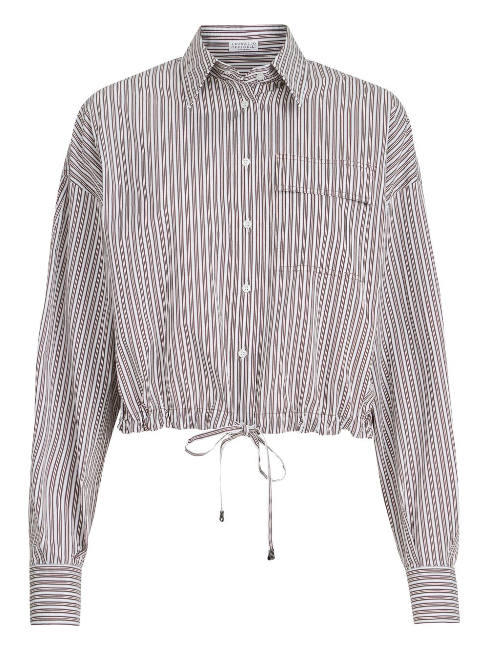 Brunello Cucinelli Women Striped Cotton Shirt