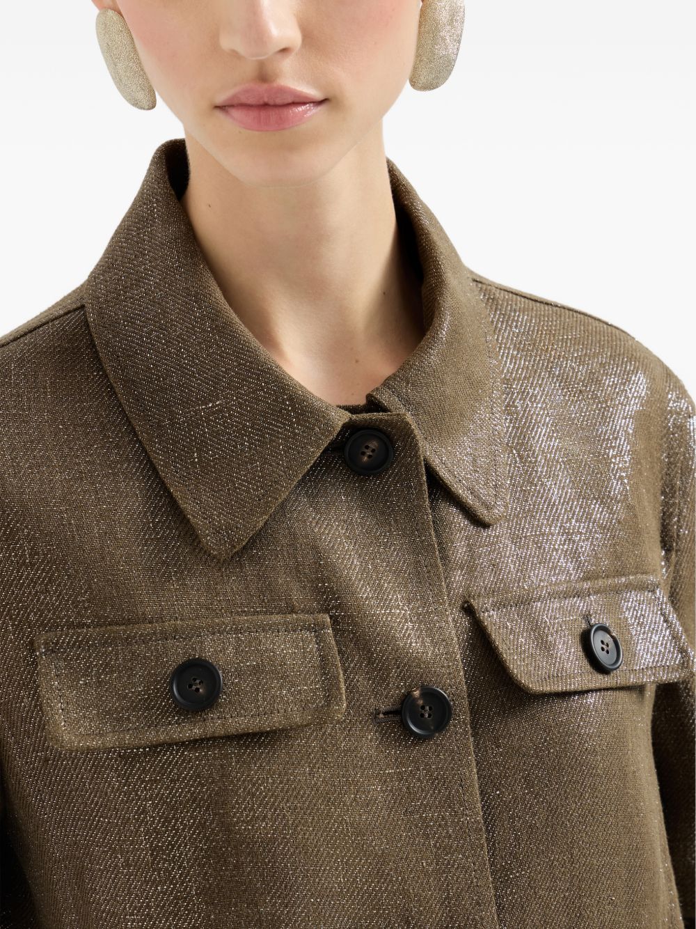 Brunello Cucinelli Women Linen Cropped Jacket