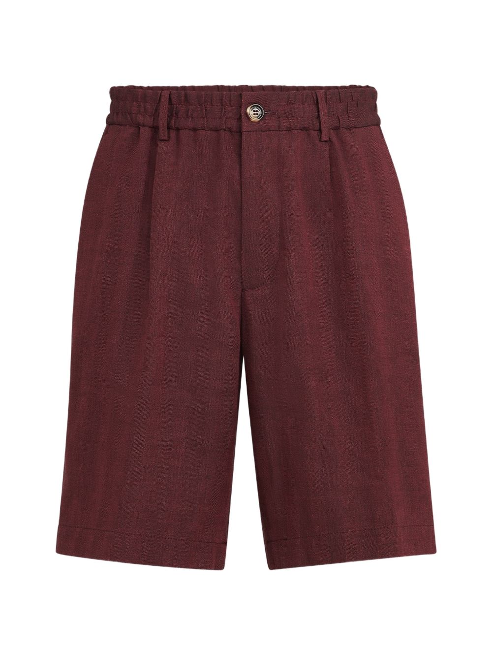 Brunello Cucinelli Men Linen Bermuda Shorts