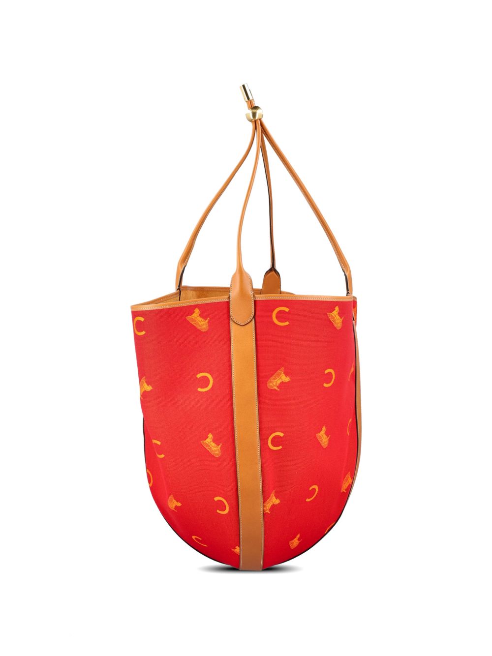 Celine Women Drop Large Jacquard Bucket Bag