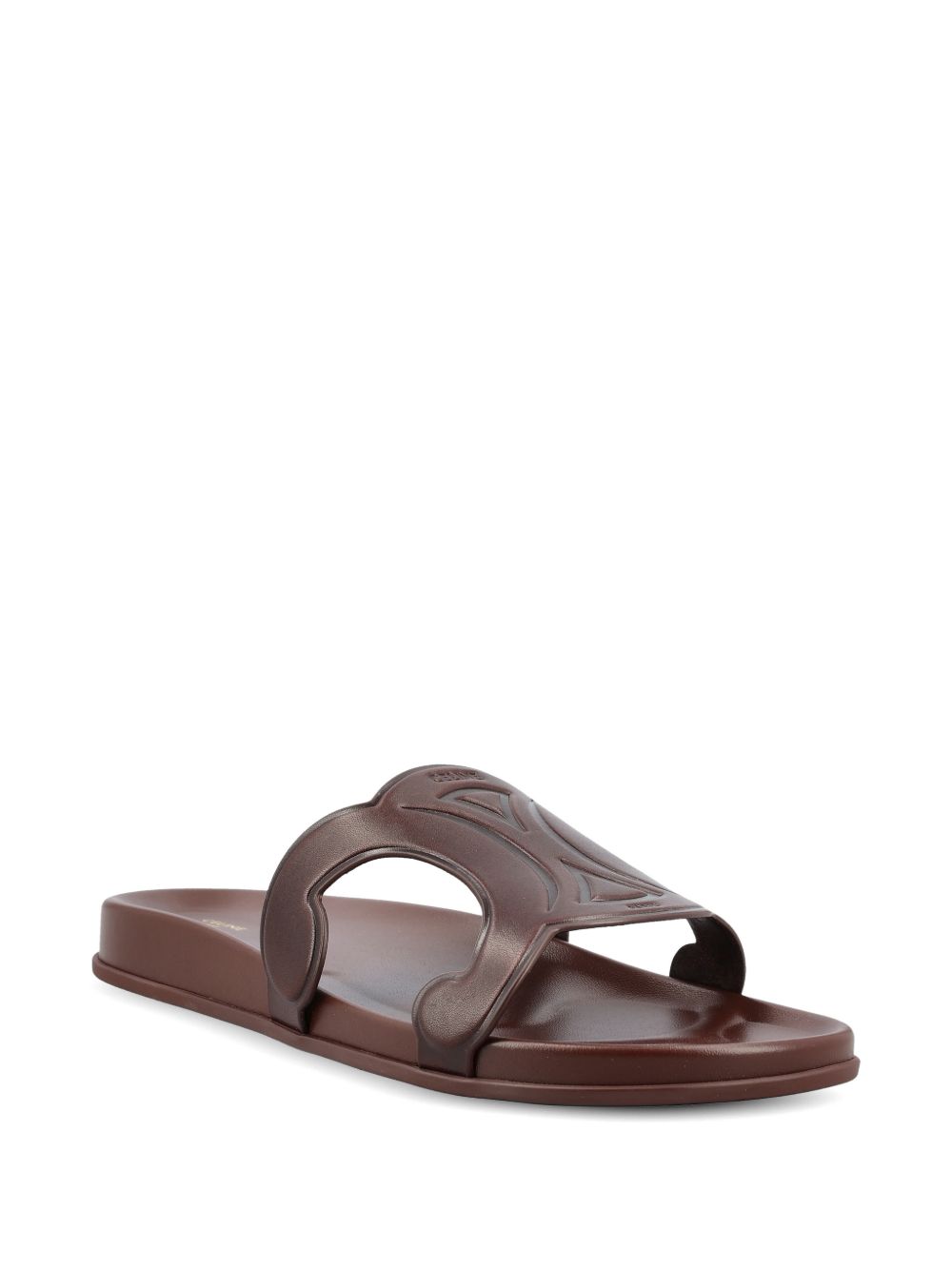 Celine Men Triomphe Leather Slides