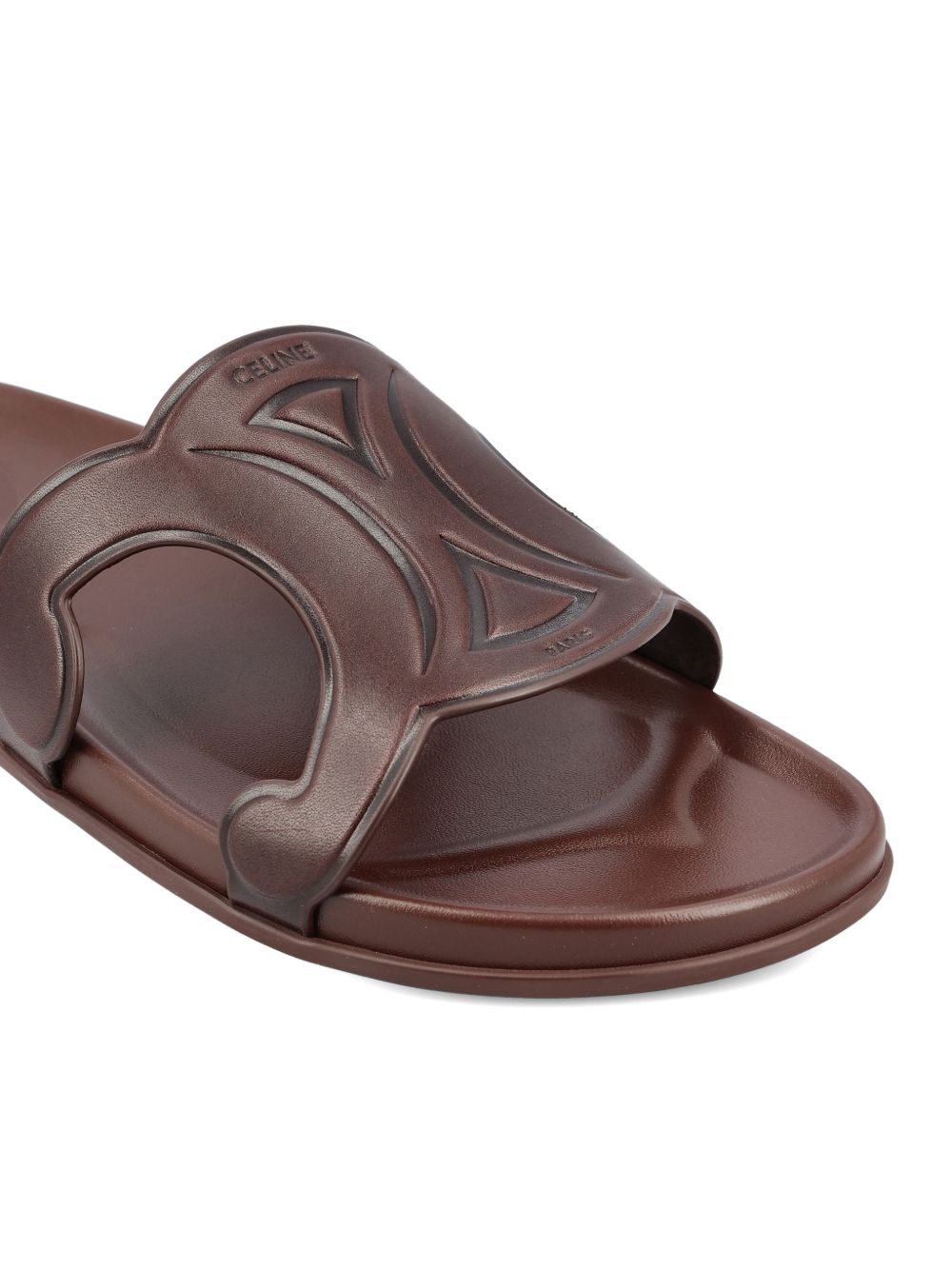 Celine Men Triomphe Leather Slides