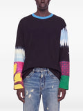 Celine Men Patchwork Cotton T-Shirt