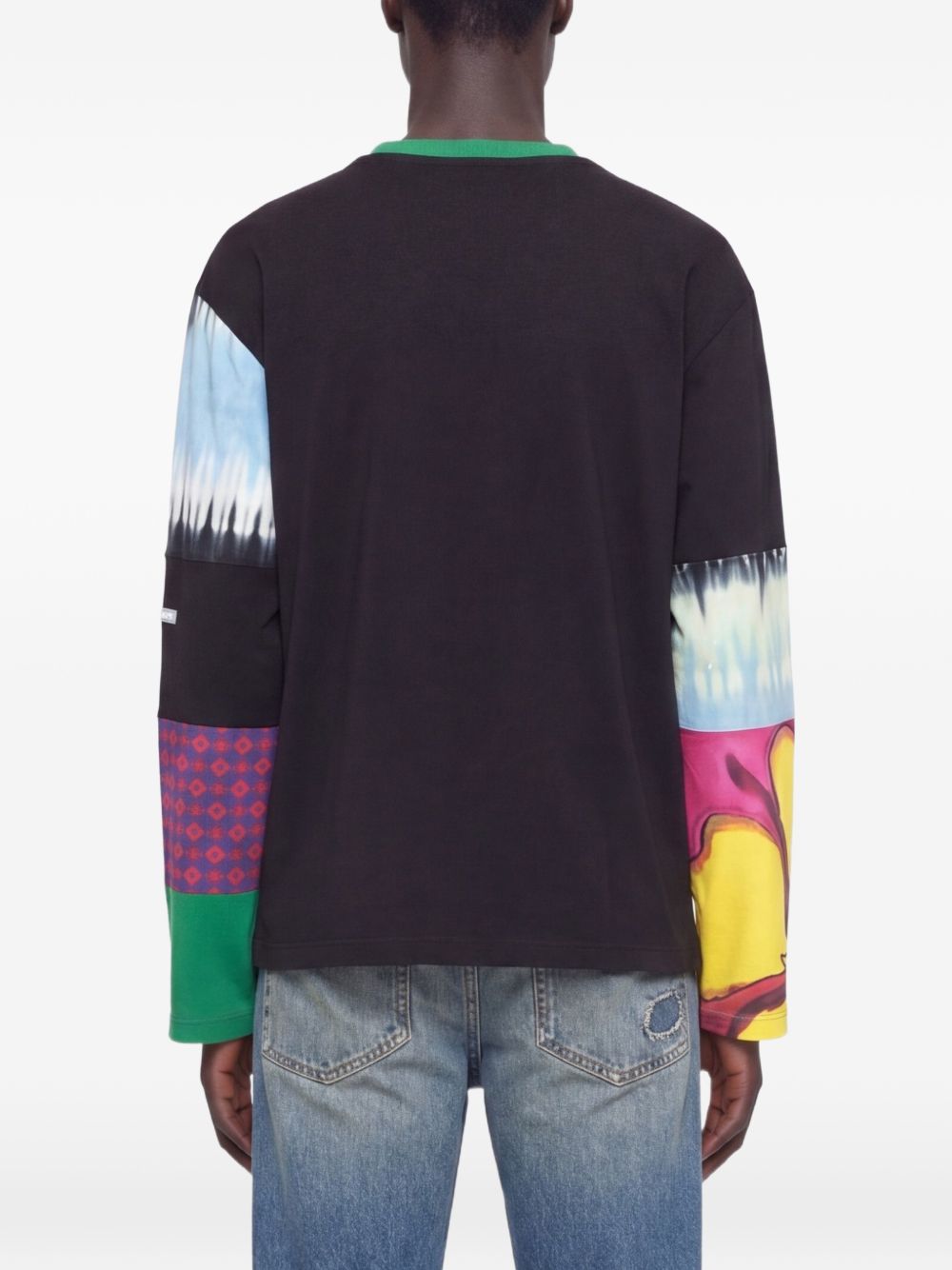 Celine Men Patchwork Cotton T-Shirt