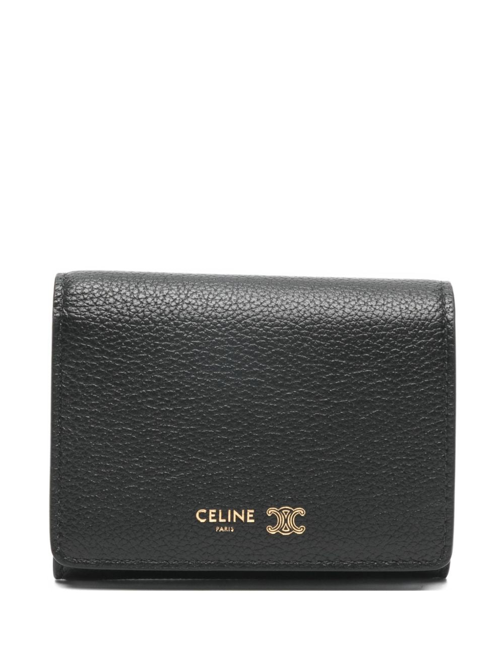 Celine Women Triomphe Stamp Leather Wallet