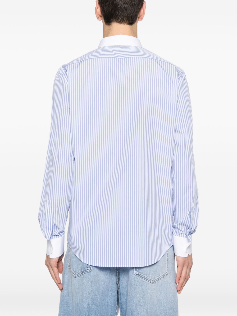 Celine Men Striped Cotton Shirt