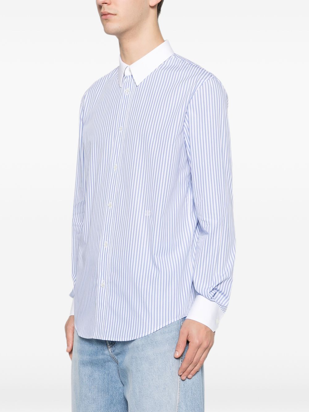 Celine Men Striped Cotton Shirt