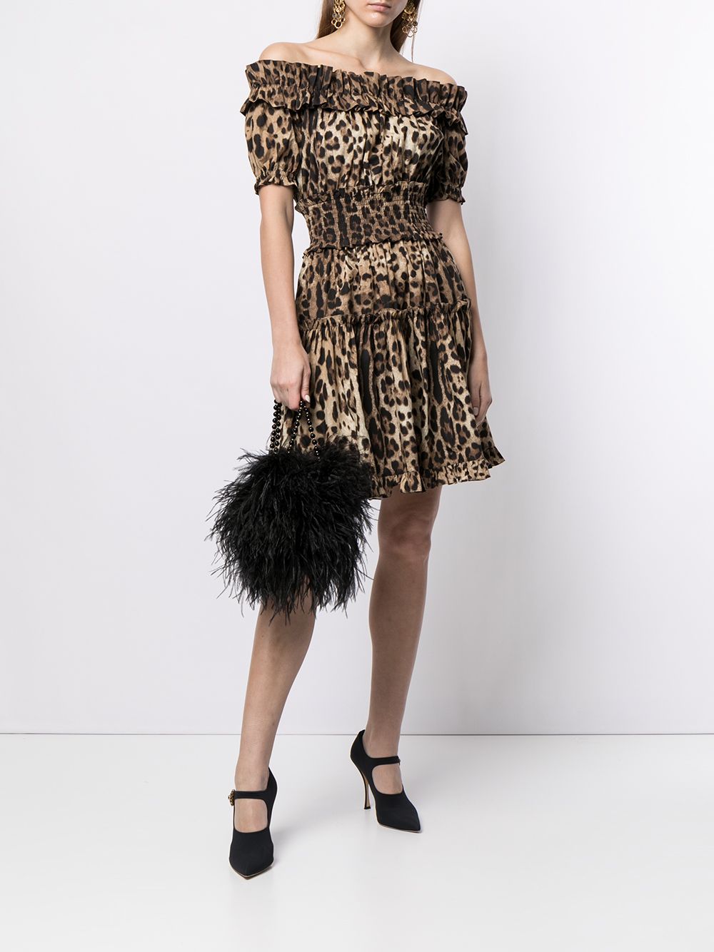 Dolce & Gabbana Women Leopard Print Short Dress
